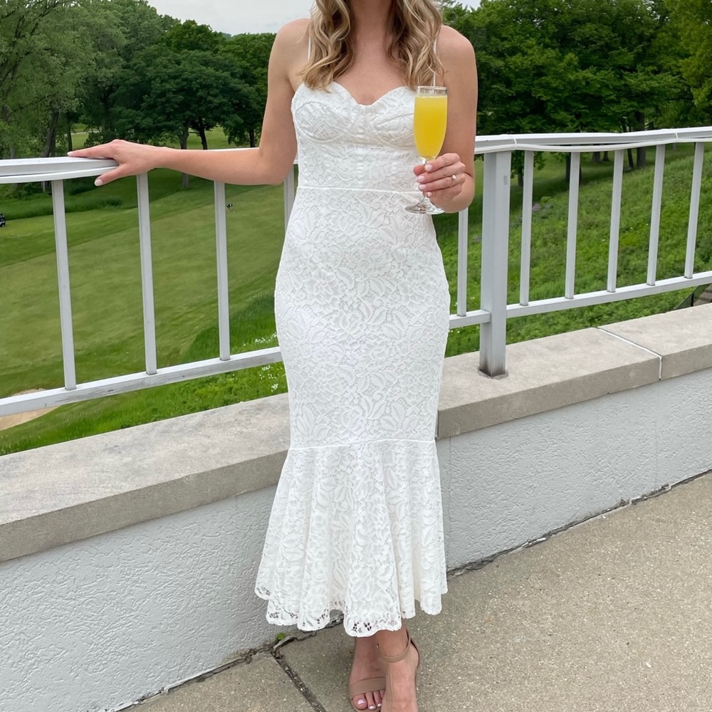 White Midi Dress Size Small